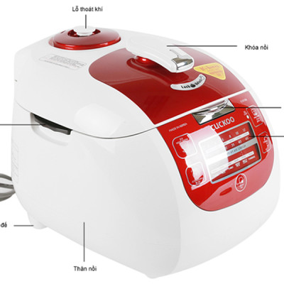 Nồi Cơm Áp Suất Điện Tử Cuckoo CRP-G1015M - 1.8L (Đỏ) - Hàng Chính Hãng