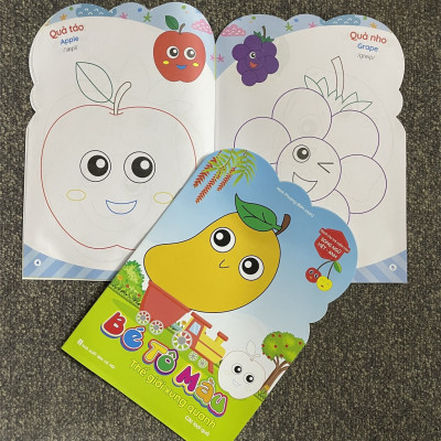 Sách Tô Màu - Bé tô màu nhà trẻ song ngữ việt anh - (Dành cho trẻ mầm non) - Bộ 8 quyển