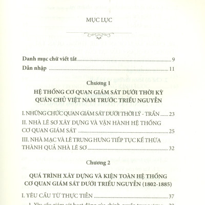 Hệ Thống Cơ Quan Giám S Triều Nguyễn (1802-1885) Từ Thiết Chế, Định Chế Đến Thực Tiễn