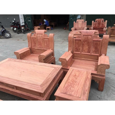 bộ bàn ghế âu á hộp kiểu cuốn thư gỗ hương đá