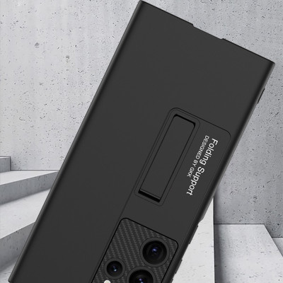 Ốp lưng chống sốc kiêm giá đỡ cho Samsung Galaxy S24 Ultra hiệu Likgus Ultra-Thin Bracket Shell chống sốc cực tốt, chất liệu cao cấp, kiêm giá đỡ cho điện thoại - Hàng nhập khẩu