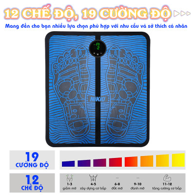 Thảm massage chân xung điện Nikio NK-106 - Massage huyệt đạo bàn chân, lưu thông máu huyết