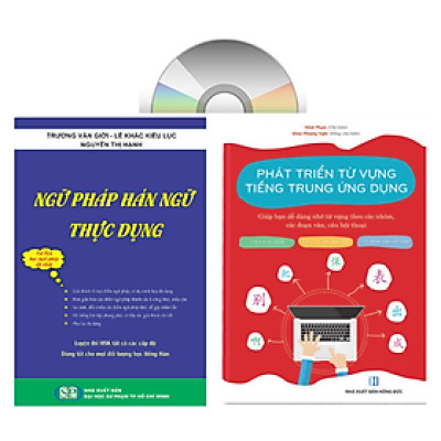 Sách - Combo: Ngữ Pháp Hán Ngữ Thực Dụng + Phát triển từ vựng tiếng Trung Ứng dụng (in màu) (Có Audio nghe) +DVD tài liệu