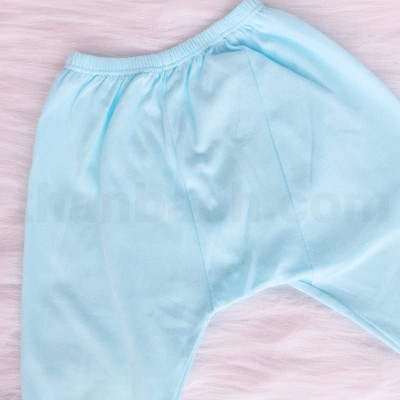 Bộ sơ sinh 100% cotton bác sĩ quần dài mặc bỉm BABIBOO - BBC20