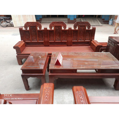 Bộ bàn ghế âu á kiểu như ý tay hộp gỗ lim bộ 2m2 và bộ 2m4