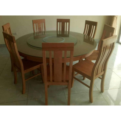 Bàn ghế ăn gỗ xoan đào 10 ghế bàn tròn 1,6m