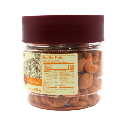 Hạt điều vị phô mai 200g Cheese Flavoured Cashews 200g