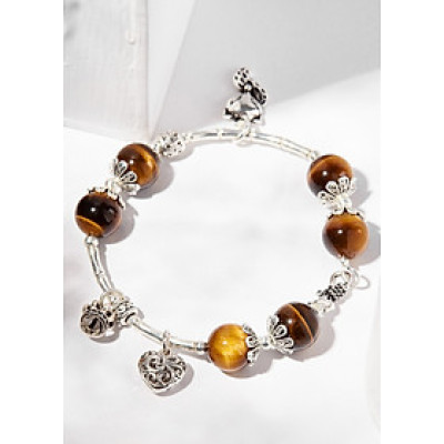 Vòng tay đá thiên nhiên phối hồ ly size hạt 10mm - ngọc Quý Gemstones