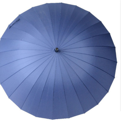 Ô dù cán dài 24 nan cỡ lớn siêu chắc chắn chống lật vải chống uv màu xanh đen