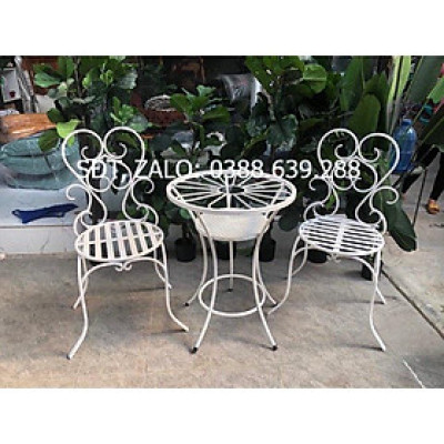 Bộ ghế sắt nghệ thuật trang trí