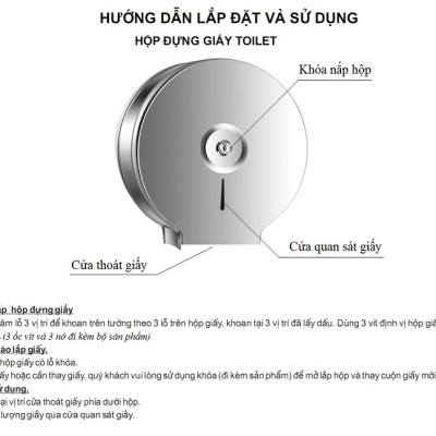 Hộp đựng giấy vệ sinh gắn tường inox 304 siêu bền