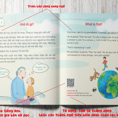 Sách - One Story A Day - CUỐN 11 : 365 câu chuyện phát triển IQ, EQ cho bé - Bản song ngữ tặng kèm file nghe