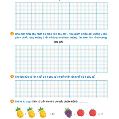 Phiếu Ôn Hè Toán Lớp 3 - Hành Trang Vững Kiến Thức Lên Lớp 4 (MEGA)