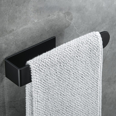 Giá treo khăn nhà tắm dán tường không cần khoan đục chất liệu thép không gỉ phủ sơn thương hiệu IGA - GM199