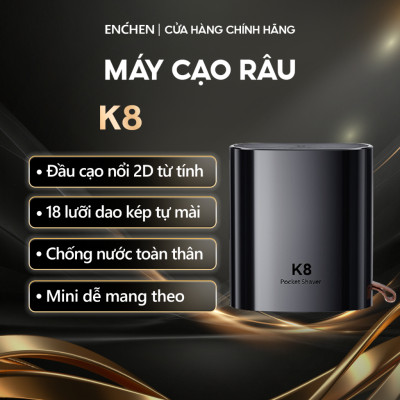 Máy cạo râu mini Enchen K8, chống nước, thiết kế đẹp, sang trọng và nhỏ gọn - Hàng chính hãng