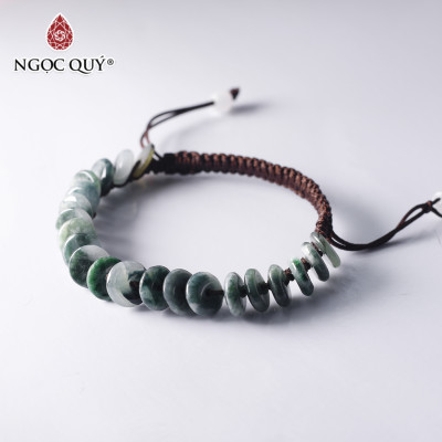 Vòng thắt dây đồng điếu cẩm thạch - Ngọc Quý Gemstones