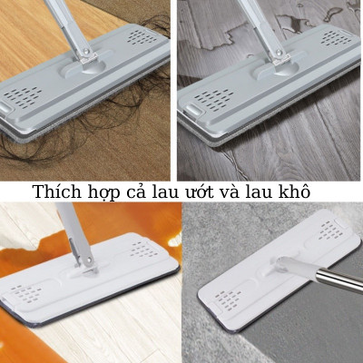 Cây lau nhà tự vắt, Chổi lau nhà thông minh, cây lau kèm 8 bông lau thay thế, Cây lau nhà MOP - Hàng nhập khẩu