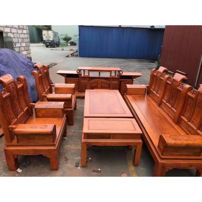 Bàn ghế Âu Á hộp cuốn thư gỗ hương đá