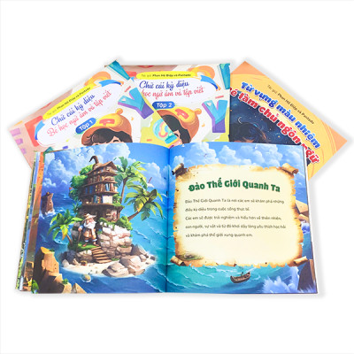 Combo Sách Chữ Cái Kỳ diệu, Từ Vựng Màu Nhiệm và Kho Báu Câu Chuyện có App Bài Giảng cho bé sẵn sàng bước vào lớp 1