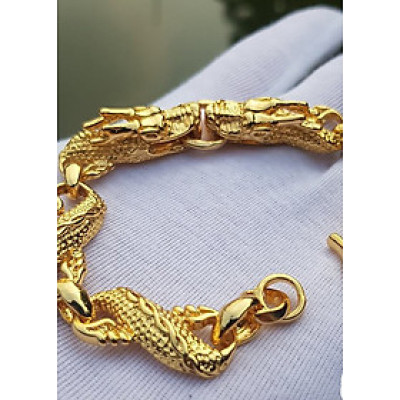 Lắc tay nam mạ vàng 24k rồng vàng LT6