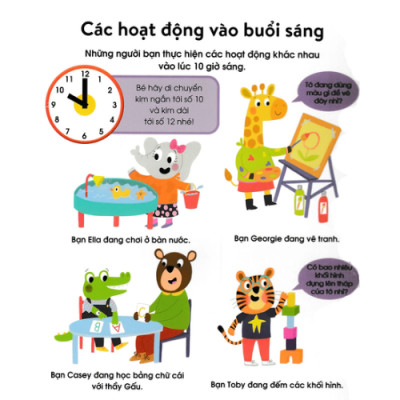 Cuốn Sách Đầu Tiên Của Bé - Chiếc đồng hồ - Dành Cho Bé Từ 3-5 Tuổi