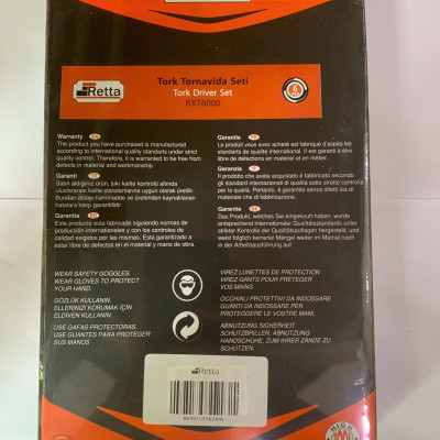 Bộ tua vít đầu sao 6 chi tiết chuyên nghiệp Retta RXT6000 Thổ Nhĩ Kỳ