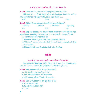 Sách: Tuyển Chọn Đề Ôn Luyện Và Tự Kiểm Tra Tiếng Viêt 2 - Tập 1 - TSTH