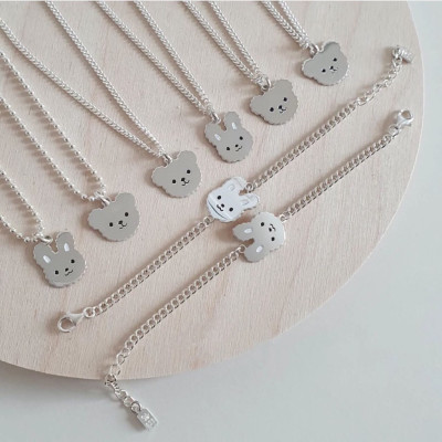 Dây Chuyền, Vòng Cổ Trẻ Em Bạc Ta Hình Mặt Hổ Có Khắc Chữ Theo Yêu Cầu Bạc Hiểu Minh DTE068