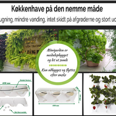 Chậu Trồng Cây Đứng Nhập Khẩu Châu Âu áp tường dạng tường xanh thẳng đứng hiệu Minigarden Vertical (Trọn bộ 3 SET + 1 KHAY nước)