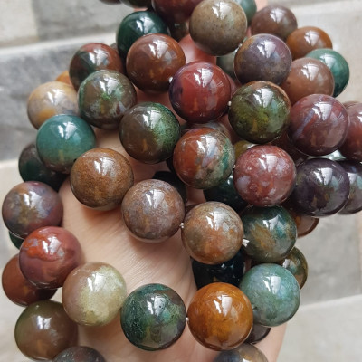 Vòng Tay Nam đá Casidon tự nhiên Màu mới 16mm 13 hạt đúng Cung Sanh bóng rất đẹp đa sắc màu đẹp lạ mới sang rẻ đẹp Hợp Nam tất cả các mệnh đeo mệnh Thổ, mệnh Kim, mệnh Thủy và mệnh Mộc đeo tốt may mắn đẹp sang tay ạ