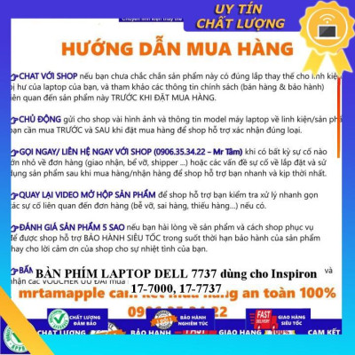 BÀN PHÍM LAPTOP DELL 7737 dùng cho Inspiron 17-7000, 17-7737 - Hàng Nhập Khẩu New Seal