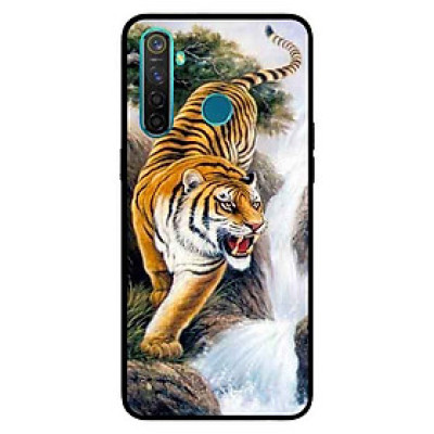 Ốp Lưng in cho Realme 5 Mẫu Nền Hổ Mẫu 2 - Hàng Chính Hãng