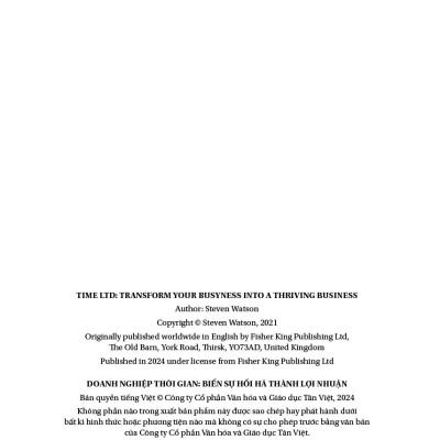 Doanh Nghiệp Thời Gian - Biến Sự Hối Hả Thành Lợi Nhuận