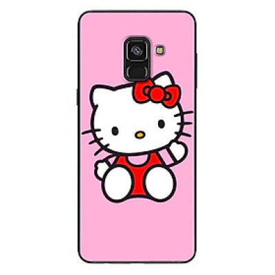 Ốp Lưng Dành Cho Samsung Galaxy A8 2018 - Kitty Nền Hồng