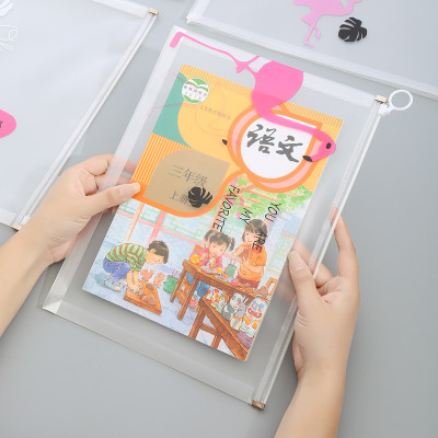 Bộ 2 túi đựng tệp A4 zip chống nước xinh xắn tiện dụng