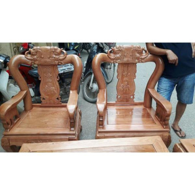 Bộ bàn ghế giả cổ minh quốc voi gỗ sồi nga