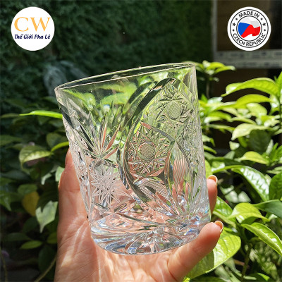 Ly Cốc Pha Lê Crystalite Bohemia Orbit 320ml Mài Hoa Văn Bông Tuyết 20307/57