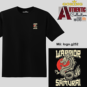 WARRIOR, mã logo.g252. Áo thun nam nữ in logo đẹp, form unisex. Áo phông GOKING hàng hiệu, quà tặng cao cấp cho gia đình, cặp đôi, lớp nhóm, doanh nghiệp
