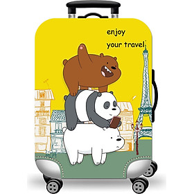 Túi bọc bảo vệ vali -Áo vỏ bọc vali - Size M-3-CHU-GAU