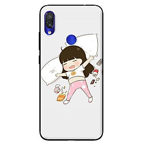 Ốp lưng in cho Xiaomi Redmi Note 7 mẫu Cô Gái Ngủ Nướng - Hàng chính hãng