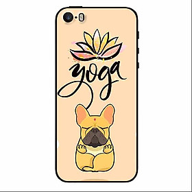 Ốp lưng in cho Iphone 5/5s/5se Mẫu Cún Yoga