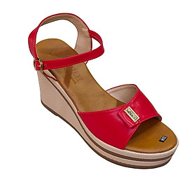 Giày Sandal Nữ Đế Xuồng HÀ NAM Da Bò Thật Thời Trang Cao Cấp  9cm DNU2142