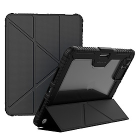 Bao Da chống sốc cho iPad Pro 11 inch M4 / iPad Pro 13 inch 2024 Nillkin Bumper Leather Case Pro (Kiểu gập đa góc) - Hàng Chính Hãng