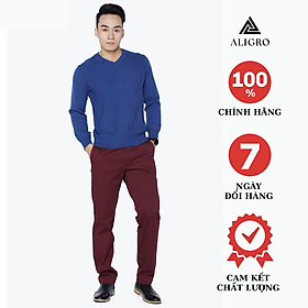 Quần kaki nam ALIGRO chất liệu kaki mềm mịn cao cấp dáng slimfit màu đỏ ALGK015