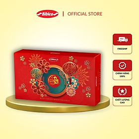 Combo 2 Bánh Dẻo Trung Thu Truyền Thống Bibica - Thập cẩm lạp xưởng 0 Trứng 180g (54D)