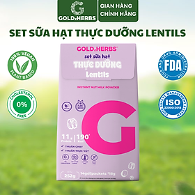 [Hàng chính hãng] Set sữa hạt thực dưỡng GoldzHerbs Lentils - 15 gói/ 252g/ 500g