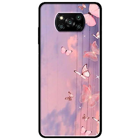 Ốp lưng dành cho Xiaomi Poco X3 mẫu Dây Bướm Hồng