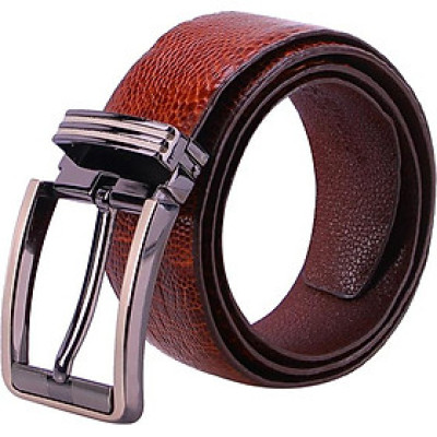 Thắt Lưng Nam Da Đà Điểu Bản Lớn Đầu Kim Huy Hoàng HT4424 - Nâu Đỏ