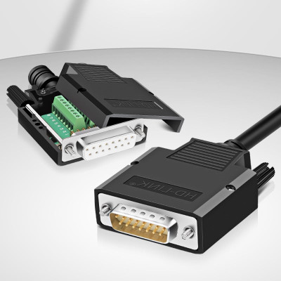 Đầu bấm cổng DB15 đực male bắt vít kèm vỏ ốp nhựa chân đồng HD-LINK YL-SCD-15M. HÀNG CHÍNH HÃNG