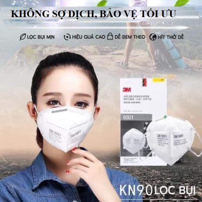 Set 10 chiếc khẩu trang 3M 9001 lọc bụi mịn, cản bụi, kháng khuẩn tối ưu